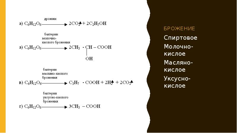 Презентация брожение спиртовое брожение