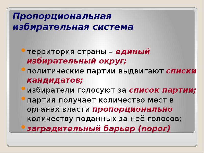 Избирательная система и избирательный процесс проект