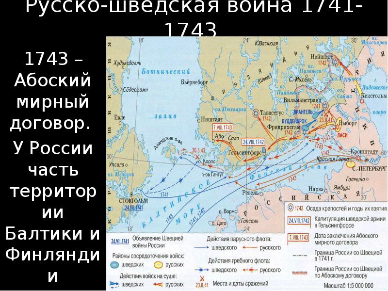 Русско шведская война 1741 1743 карта