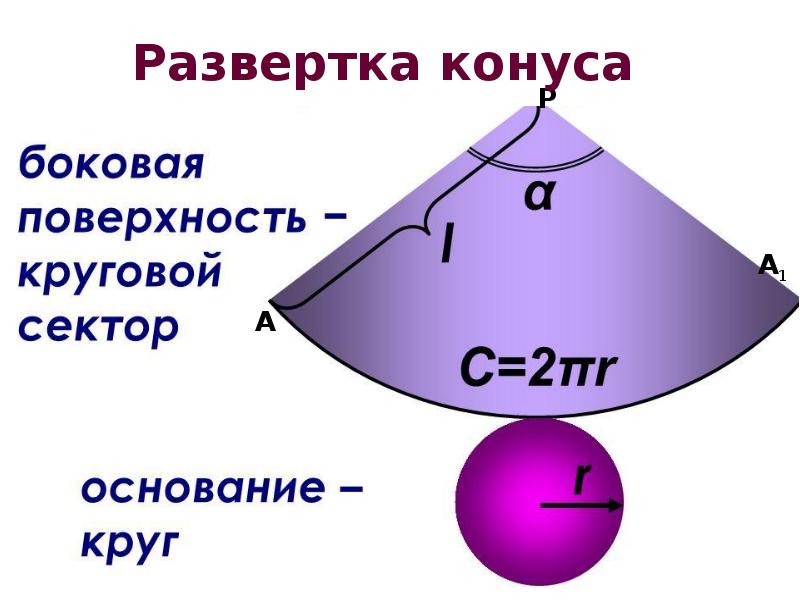 Найдите площадь поверхности конуса развертка которого изображена на рисунке 284