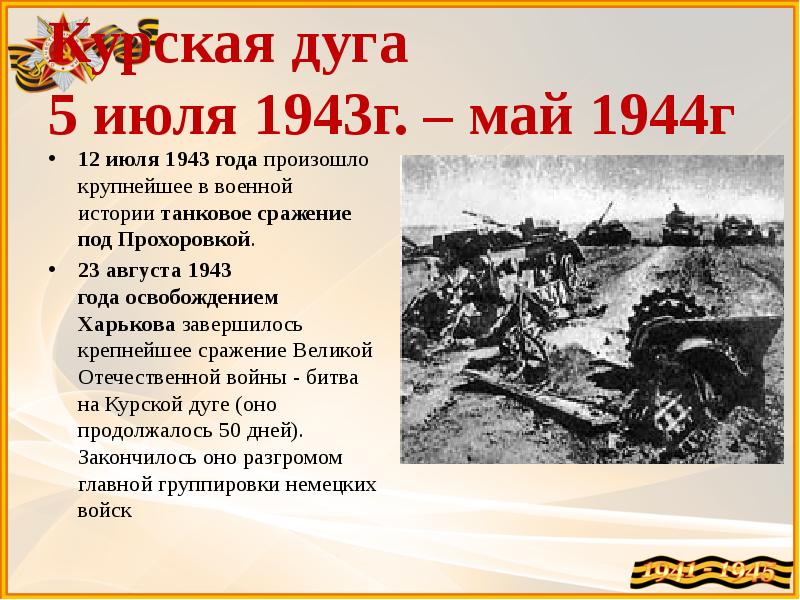 Главные сражения великой отечественной войны 1941 1945 проект