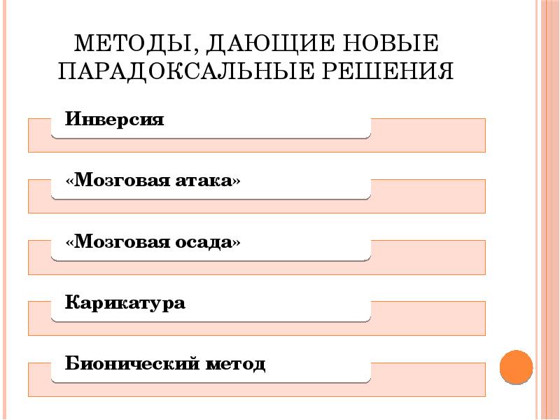 Данное и новое. Методы дающие новые парадоксальные решения. Парадоксальные методы проекта. Метод инверсии в проектировании. Метод парадоксального разрешения.