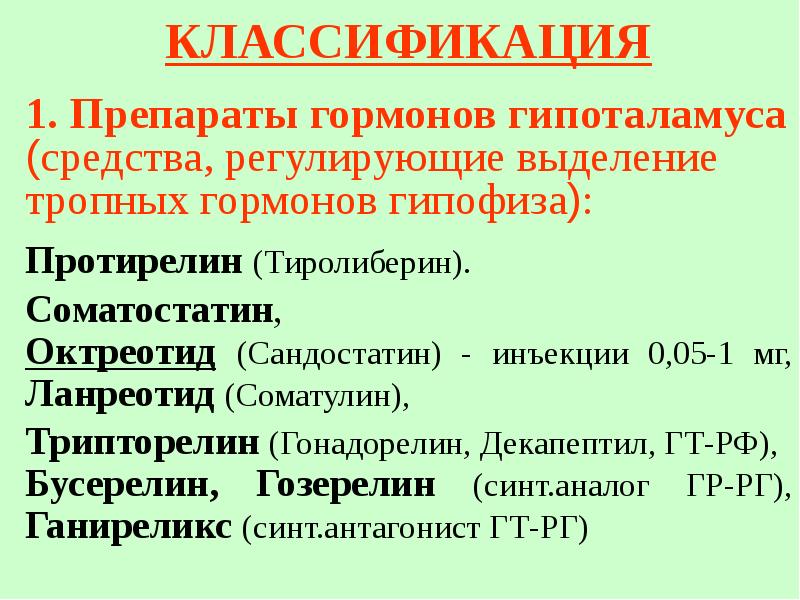 Гормоны лекция по фармакологии презентация