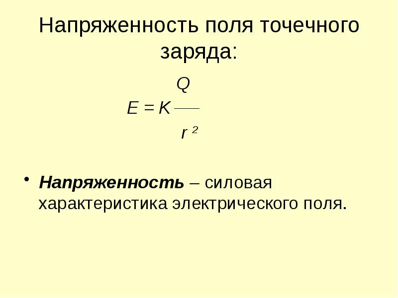 Презентация электрическое поле напряженность 10 класс