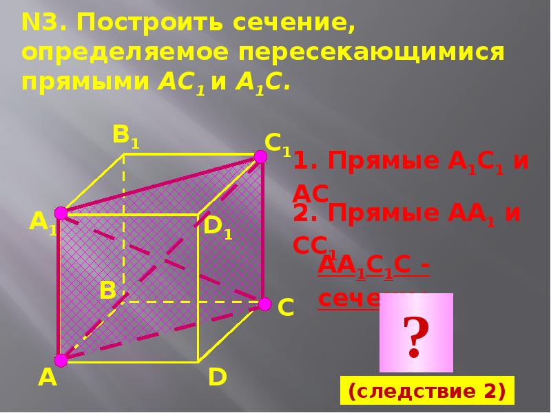 Сечение многогранника. Сечение многогранника плоскостью.