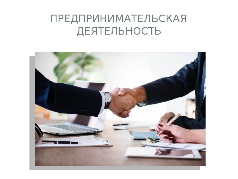 Предпринимательская деятельность Предпринимательская деятельность