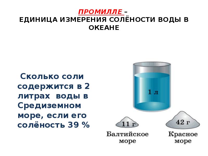 Сколько грамм соли в литре. Промилле солености воды. Единица измерения солености воды. Что такое промилле в географии. Промилле это единица измерения.