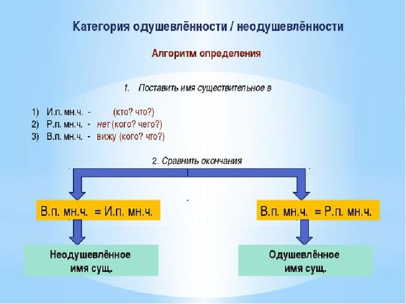 Одушевленное и неодушевленное имя существительное 5 класс презентация