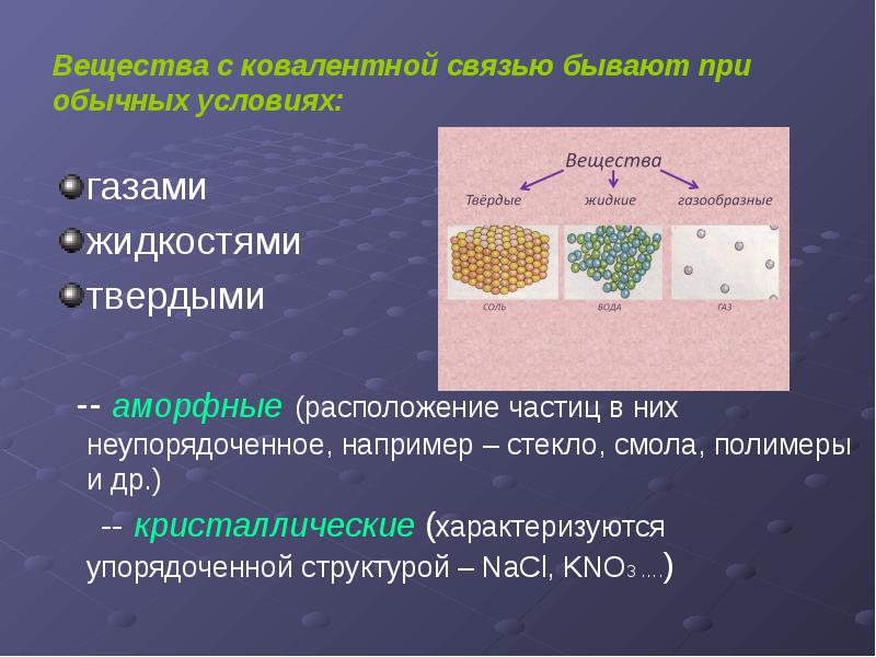 Презентация типы химической связи типы кристаллических решеток