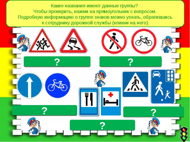 Презентация для дошкольников о дорожных знаках для