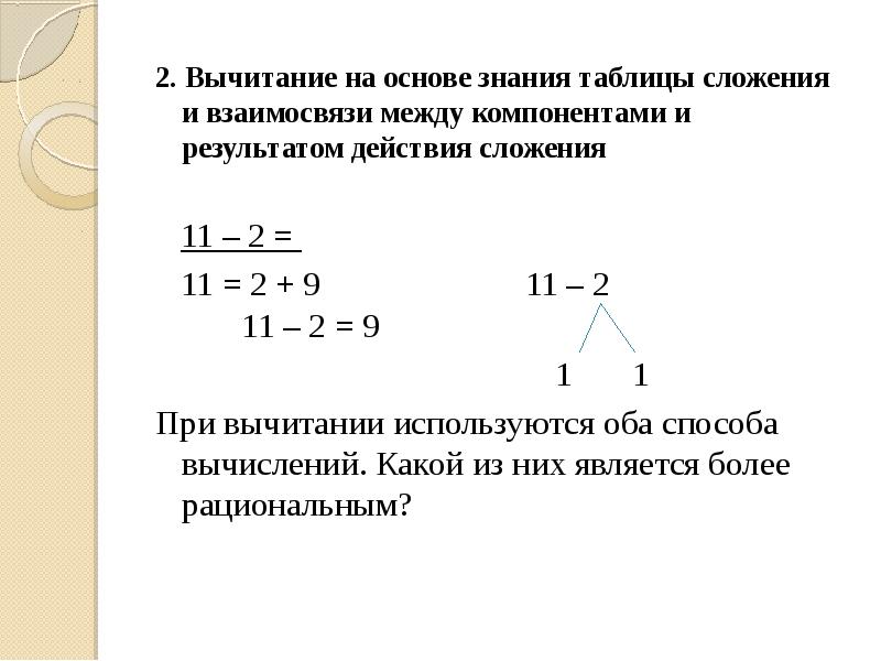 Табличное сложение и вычитание в пределах 20 1 класс школа россии презентация