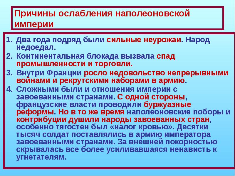 Разгром империи наполеона презентация