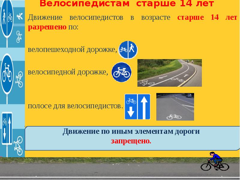 Функции полосы для велосипедистов