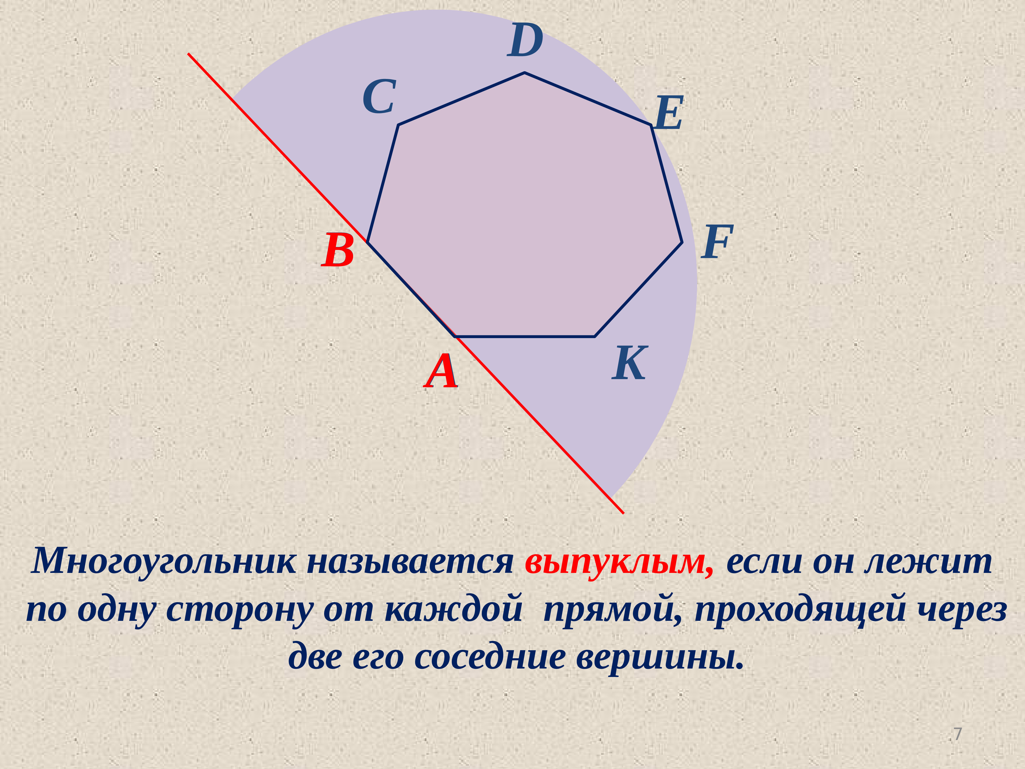 Диагональ многоугольника определение 8 класс. Выпуклый многоугольник. Многоугольник называется выпуклым. Выпуклость многоугольника. Многоугольник выпуклый если.