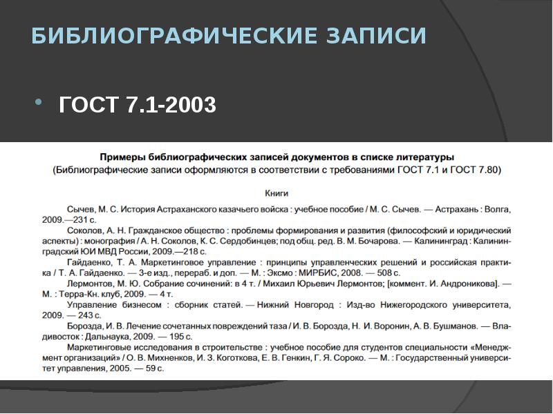 Библиографический список 2003