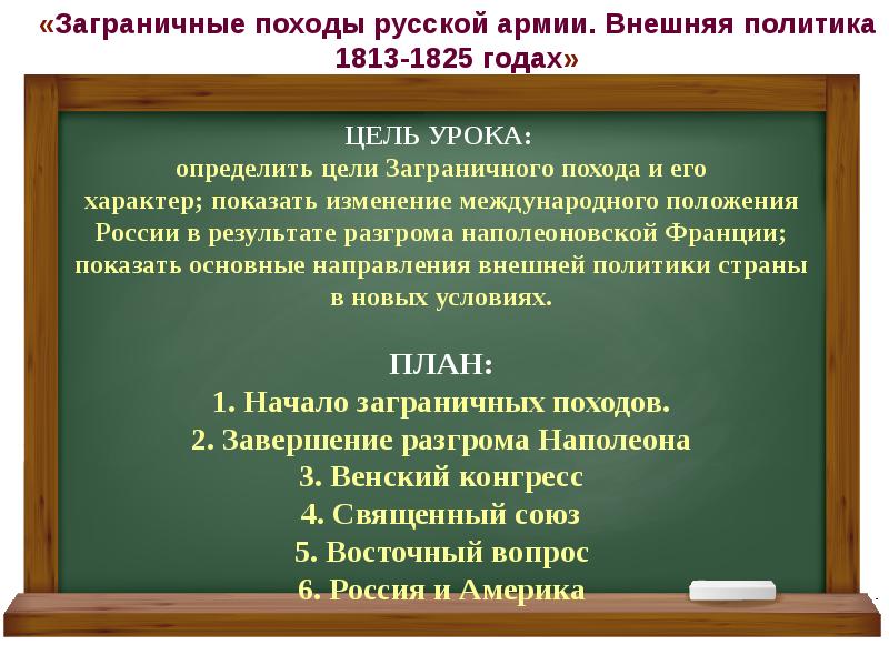 Заграничные походы русской армии внешняя политика александра 1 в 1813 1825 презентация