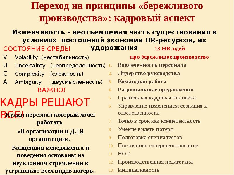 СОСТОЯНИЕ СРЕДЫ СОСТОЯНИЕ СРЕДЫ V 	Volatility (нестабильность) U 	Uncertainty	(неопределенность)  C