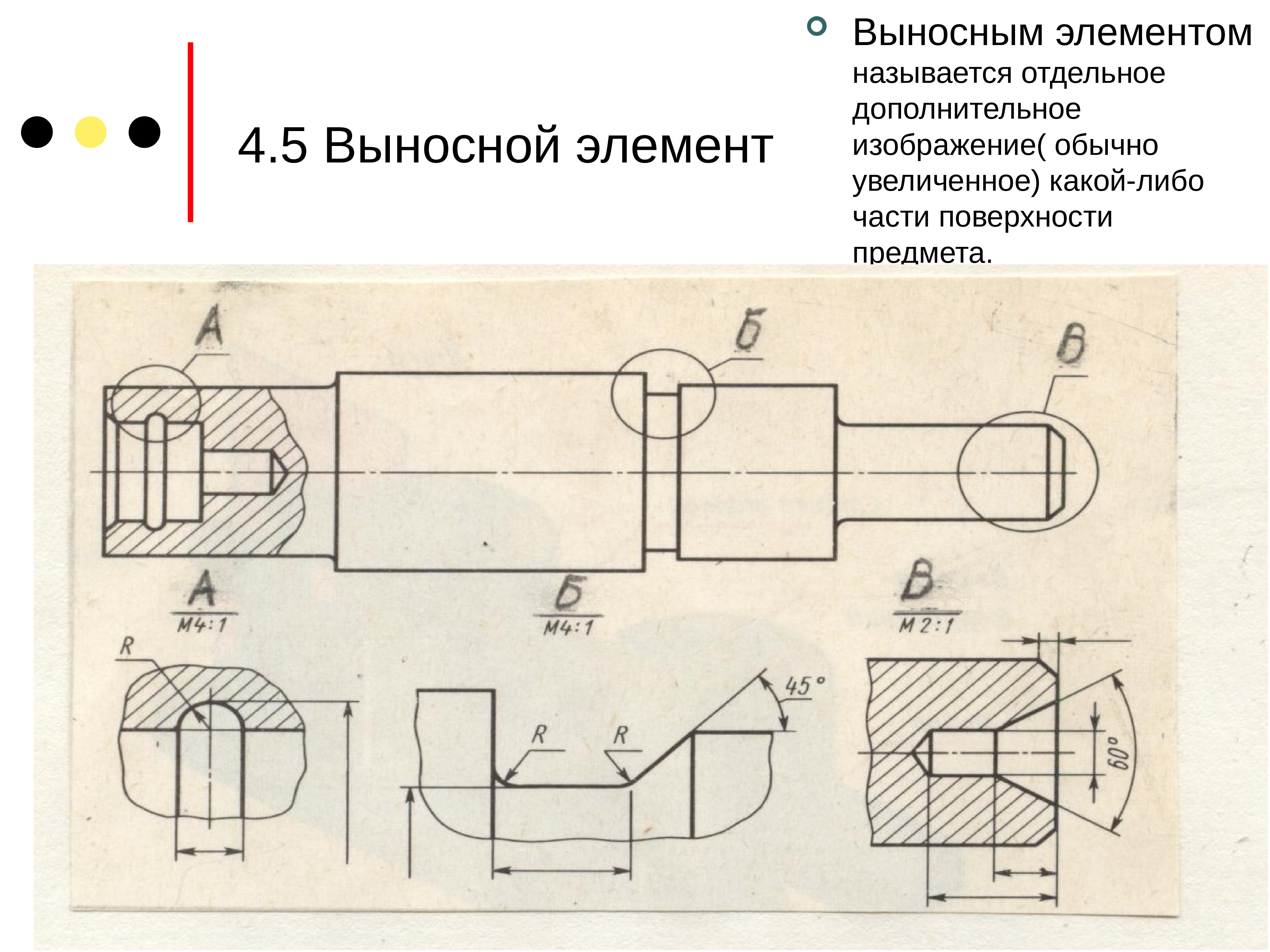 Как выглядит выносной элемент на чертеже