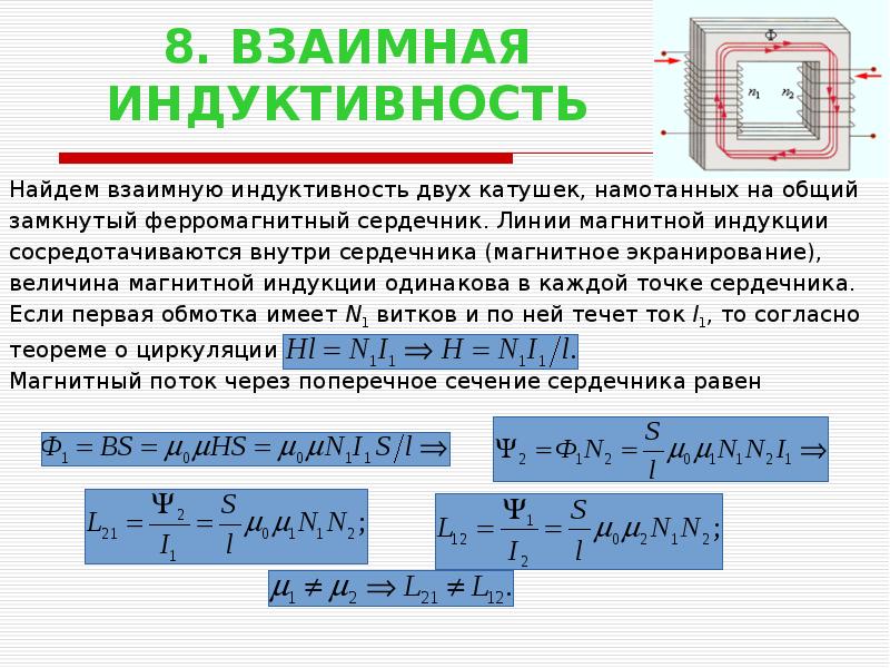 Максимальный ток самоиндукции