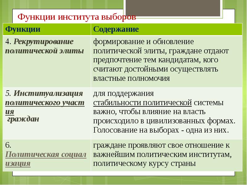 Избирательная система пример деятельности. Избирательная система пример деятельности