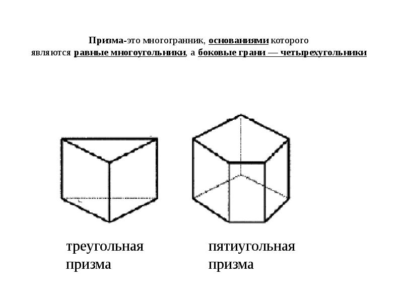 Треугольная призма многогранники. Призма в основании которой многоугольник. Грани пятиугольной Призмы. Многогранник четырехугольник. Призма это многогранник в основаниях которого лежат.