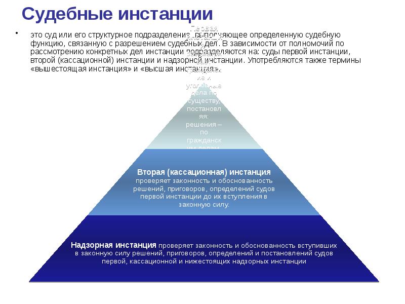 Судебные инстанции функции. Судебные инстанции функции