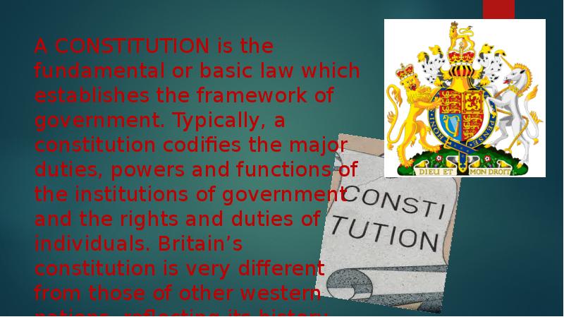 The british constitution презентация