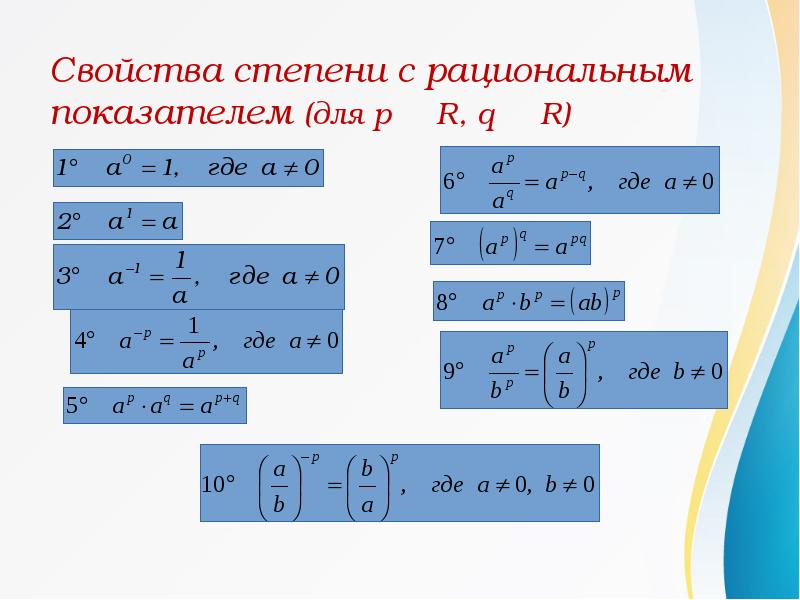 Решить степень с рациональным показателем