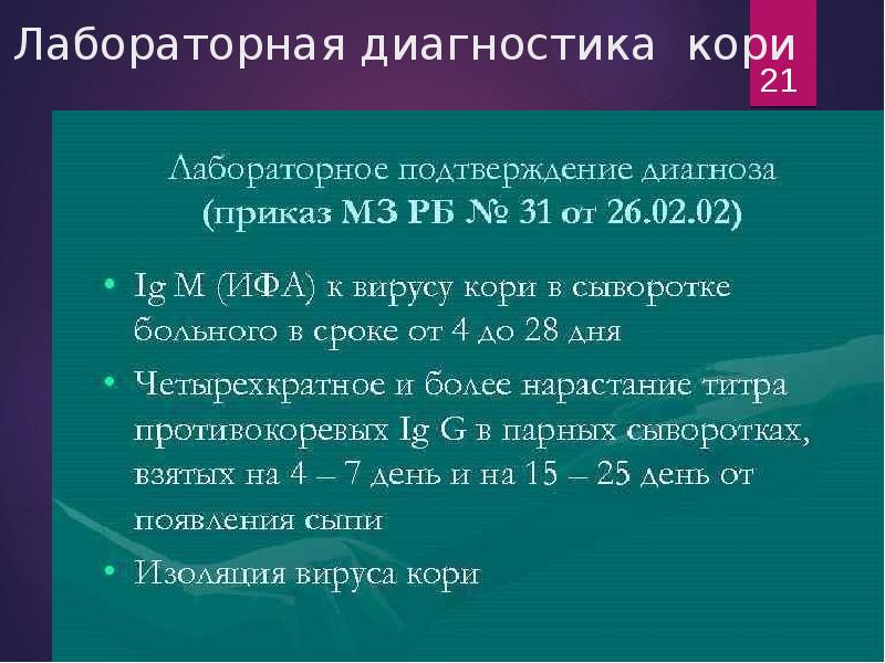 Корь презентация эпидемиология