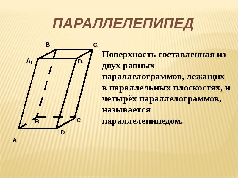 Презентация на тему параллелепипед