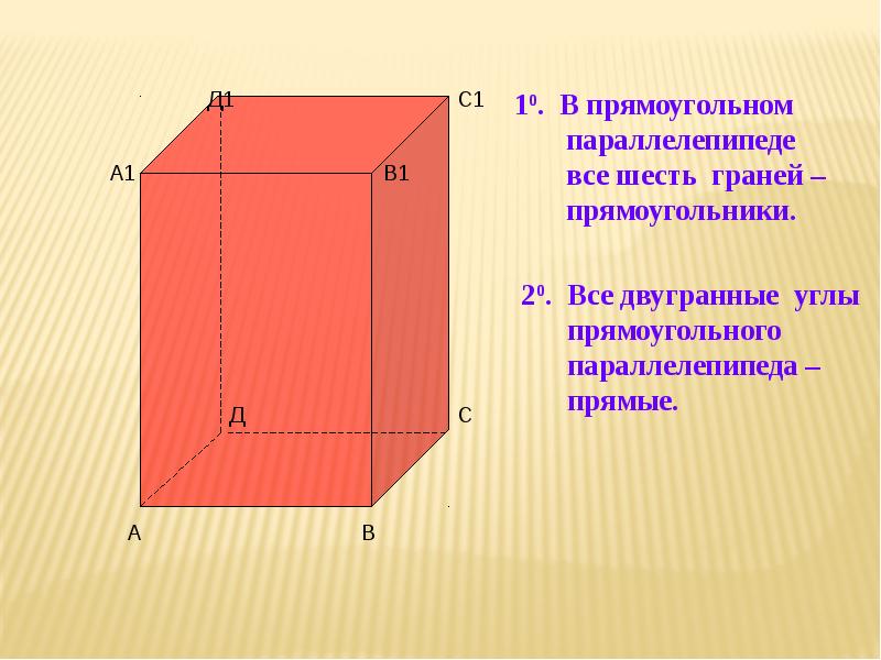 Какие свойства имеет параллелепипед рисунок и описание которого перед тобой