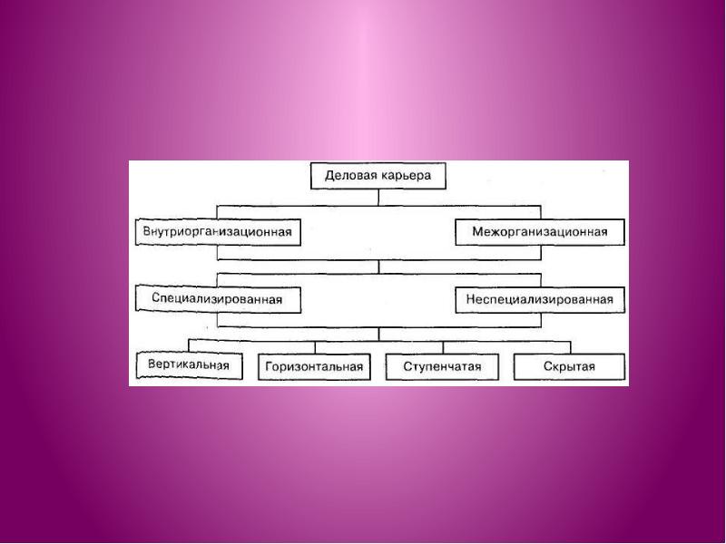Виды деловой карьеры схема