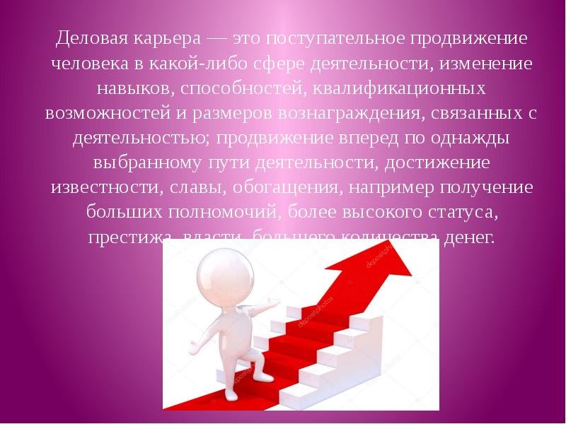 Презентация типы карьеры