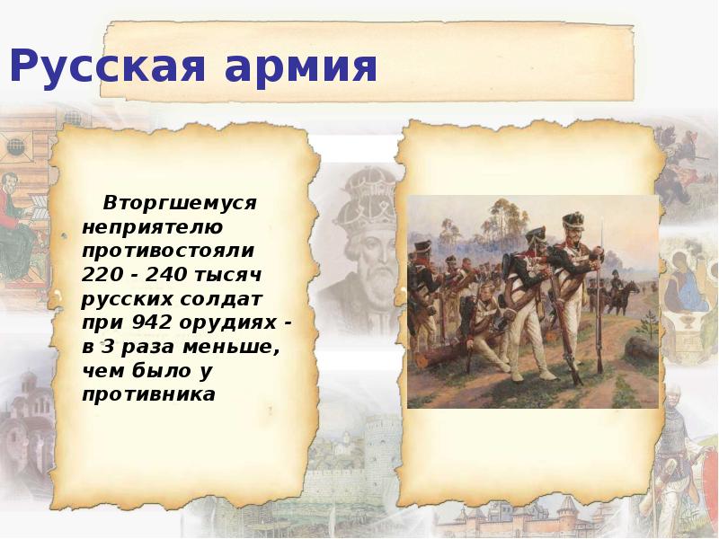 1812 год конспект