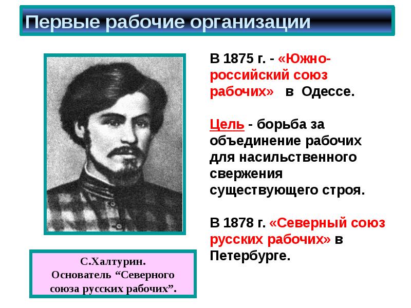 Первые рабочие организации