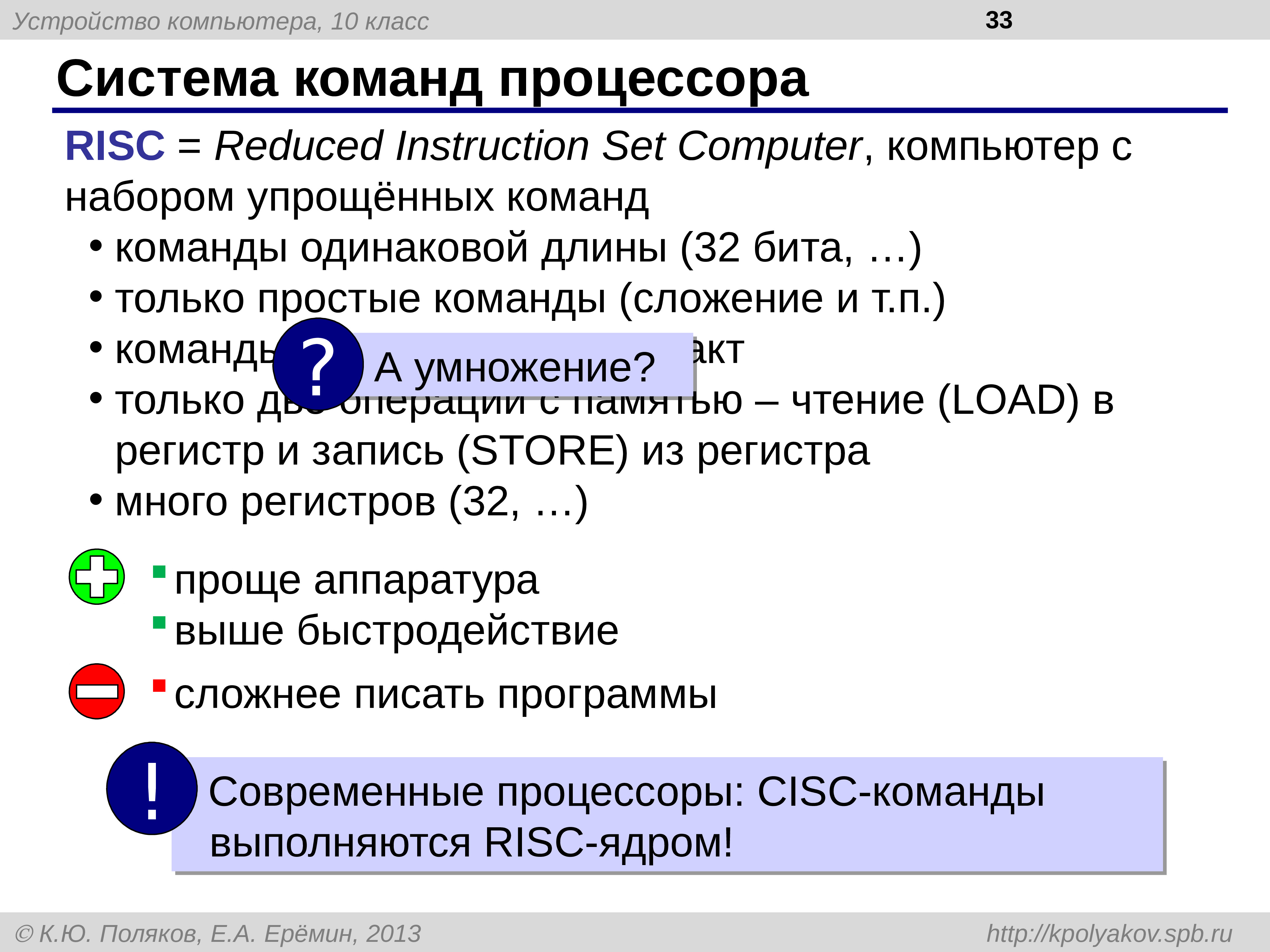 Специальные команды компьютера