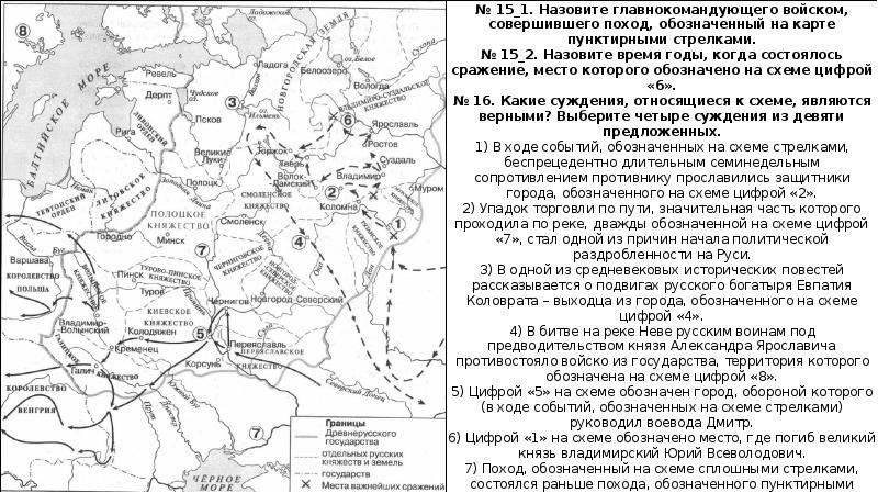 Завоеватели полностью осуществили план представленный на схеме