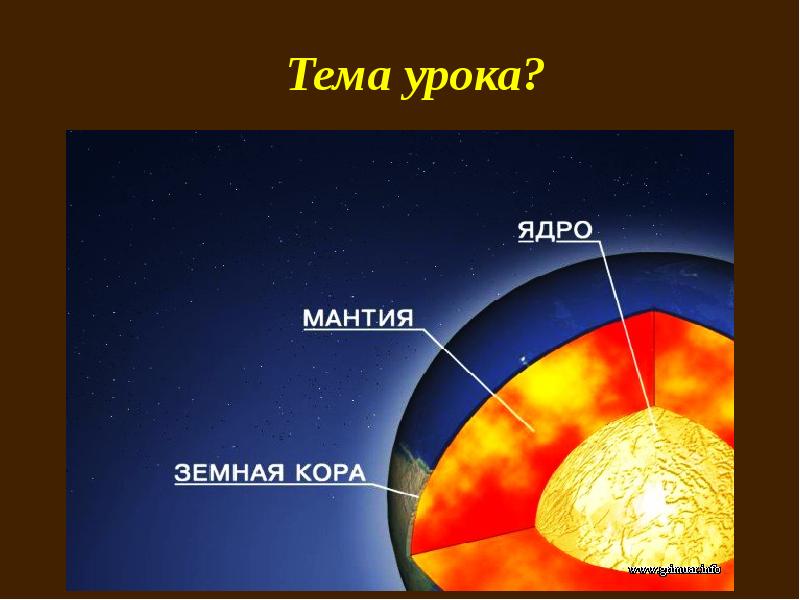 Презентация по географии 5 класс внутреннее строение земли