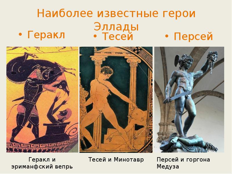 Наиболее известные герои Эллады
Геракл Наиболее известные герои Эллады
Геракл