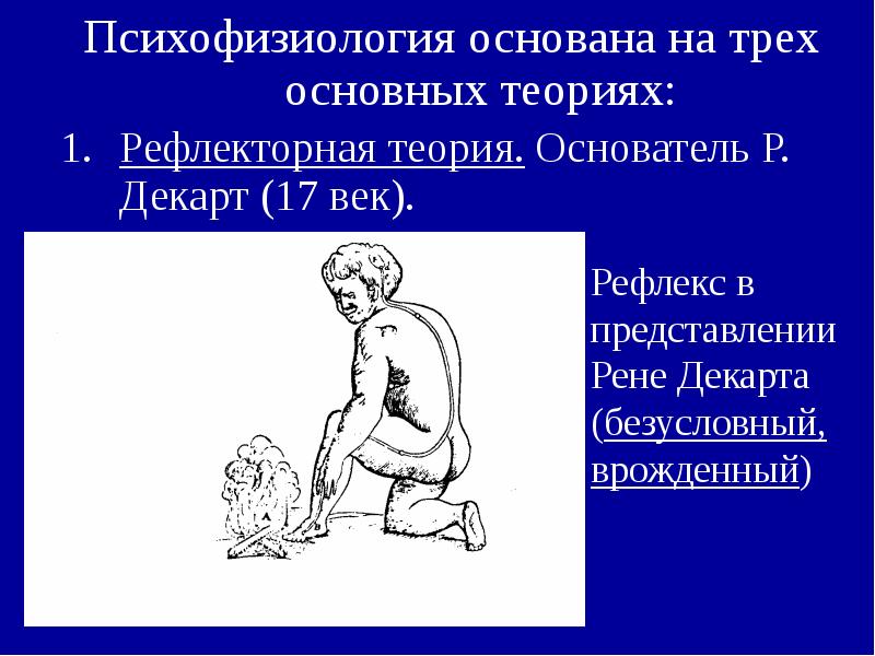 Психофизиология основана на трех основных теориях:
Психофизиология основана на трех основных Психофизиология основана на трех основных теориях:
Психофизиология основана на трех основных