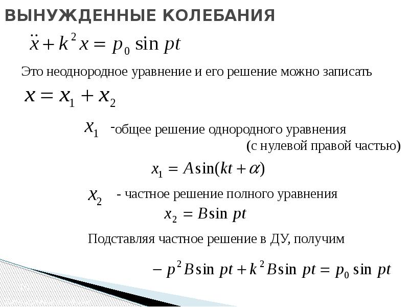 Вынужденные колебания презентация