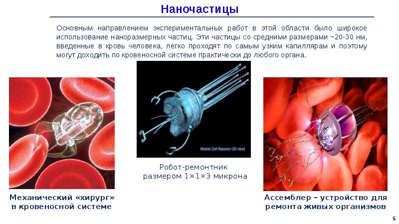 Нанороботы в медицине презентация