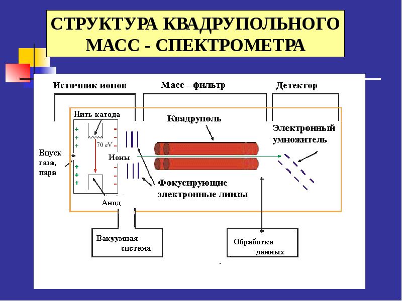 Блок схема масс спектрометра