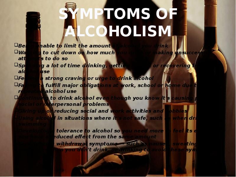 Доклад: Alcoholism
