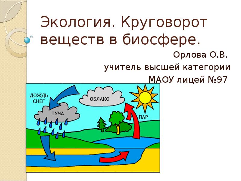 Биосфера круговорот веществ в биосфере презентация