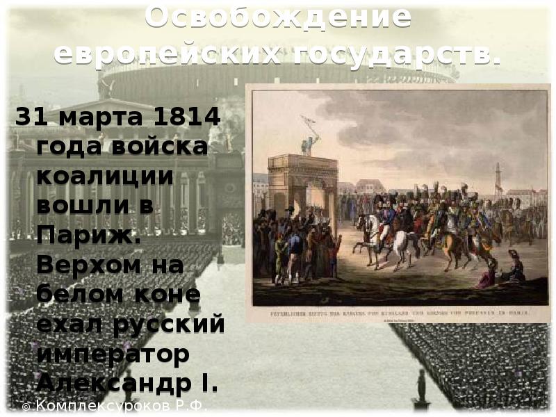 Разгром империи наполеона венский конгресс презентация 8 класс презентация