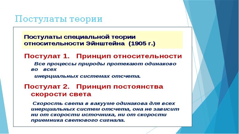 Теория относительности проект по физике