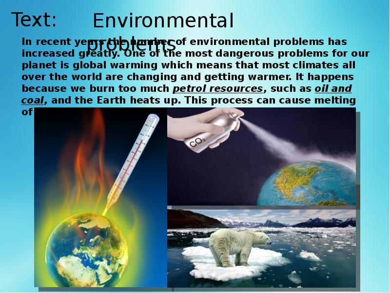 Environment texts. Environmental problems текст. environmental problems. in recent years the number of environmental problems has increased. presentation about environment.