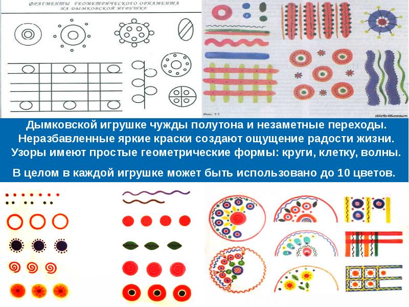 Дымковской игрушке чужды полутона и незаметные переходы. Неразбавленные яркие краски создают Дымковской игрушке чужды полутона и незаметные переходы. Неразбавленные яркие краски создают