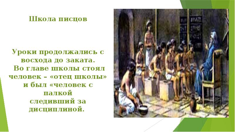 Школа писцов Уроки продолжались с восхода до Школа писцов Уроки продолжались с восхода до